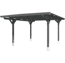 Einzelcarport SKAN HOLZ Odenwald inkl. Pfostenanker 428 x 541 cm schiefer