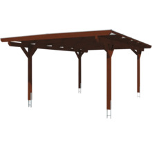 Einzelcarport SKAN HOLZ Odenwald inkl. Pfostenanker 428 x 648 cm nussbaum