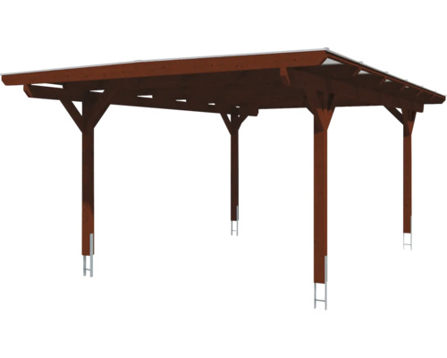 Holzcarport mit Flachdach