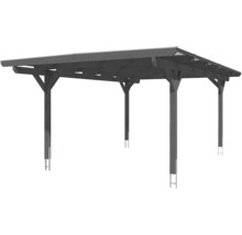 Einzelcarport SKAN HOLZ Odenwald inkl. Pfostenanker 428 x 648 cm schiefer