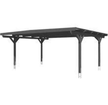 Holzcarport mit sechs Pfosten