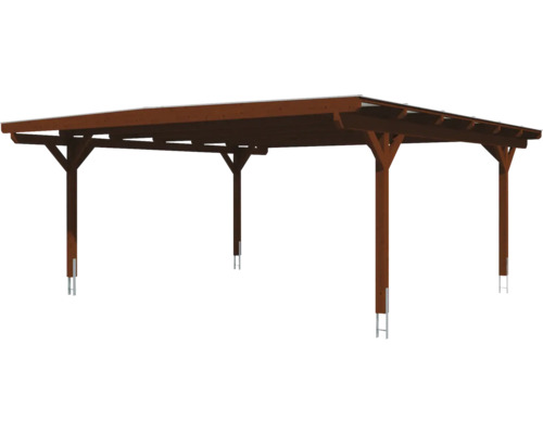 Holzcarport mit Flachdach