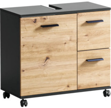 Waschbeckenunterschrank Möbelpartner Palermo BxHxT 65.1x60x32 cm artisan eiche/anthrazit