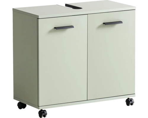 Waschbeckenunterschrank Möbelpartner Palermo BxHxT 59.8x63.4x32.6 cm pistazie Waschbeckenunterschrank mit zwei Türen und Rollen