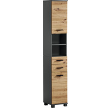 Hochschrank Möbelpartner Palermo BxHxT 30.3x180.9x32.6 cm artisan eiche/anthrazit