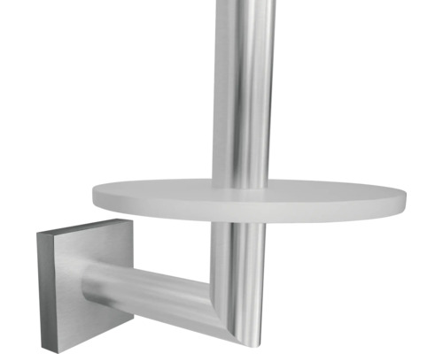 Toilettenpapierhalter aus Metall mit Ablage