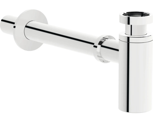 VitrA Tassensiphon für Waschtisch 1 1/4 Zoll x 32 mm chrom glänzend A45123 Siphon aus Metall für ein Waschbecken
