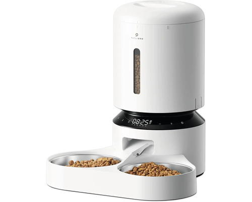 Automatischer Futterautomat mit zwei Futternäpfen für Haustiere