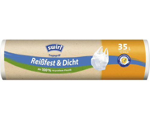 Müllbeutel Swirl mit Tragegriff 35 l 15 Stück Verpackung Swirl Müllbeutel 35 Liter mit Tragegriff