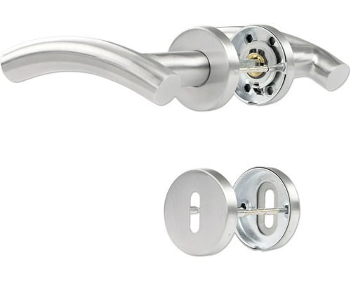 Türbeschlag-Set aus Edelstahl mit Schlüsselrosette