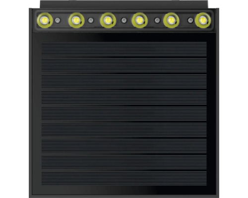 Schwarze Außenleuchte mit LED-Lichtern