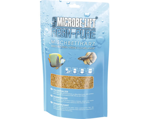 Filtersubstrat MICROBE-LIFT Resin-Pure Mischbettharz, Nachfüllpackung Vollentsalzer entfernt Silikat, Nitrat für Süß- und Meerwasser 1000 ml