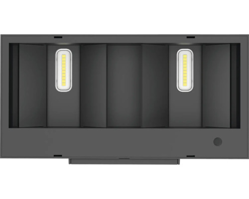 Moderne graue Wandleuchte mit integrierten LED Lampen