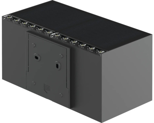 Rechteckige Außenleuchte zur Wandmontage mit LED-Beleuchtung