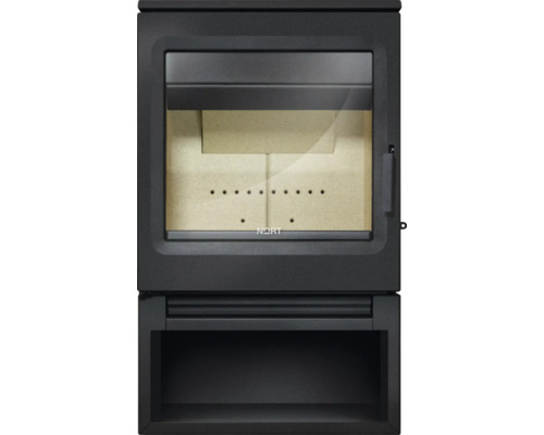 Kaminofen mit Holzfach für das Wohnzimmer