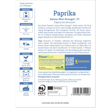 Paprika Salma-Mini Orange, Informationen zu Anbau, Standort und Erntezeit
