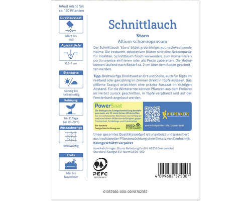 Samenpackung Schnittlauch Staro