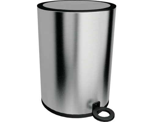 REIKA Kosmetikeimer SAKU 3 l edelstahl gebürstet Treteimer aus Metall