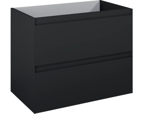 Jungborn Waschtischunterschrank DECEM BxHxT 800 x 635 x 458 mm Frontfarbe schwarz matt