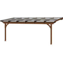Holzcarport mit transparentem Dach für den Außenbereich