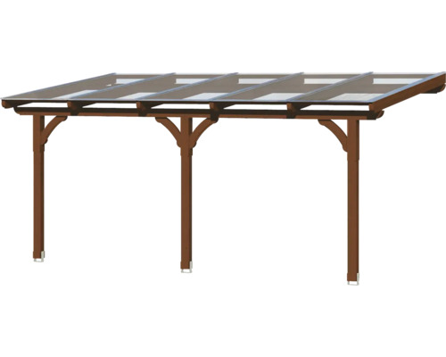 Holzcarport mit transparentem Dach