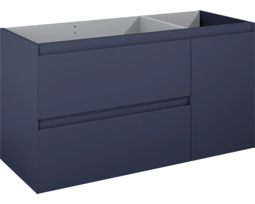 Jungborn Waschtischunterschrank DECEM BxHxT 1200 x 635 x 458 mm links Frontfarbe navy blau matt