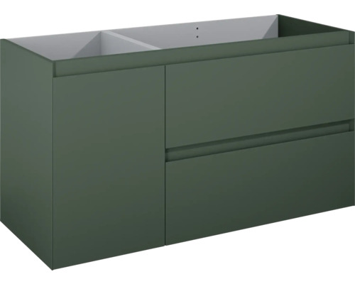 Jungborn Waschtischunterschrank DECEM BxHxT 1200 x 635 x 458 mm rechts Frontfarbe forrest grün matt