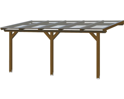 Holzcarport mit transparentem Dach