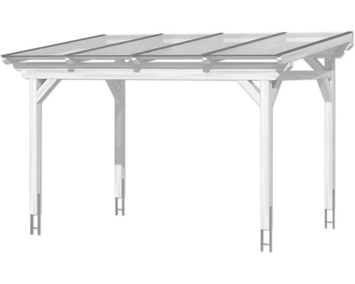 Freistehender Holzcarport mit lichtdurchlässigem Dach