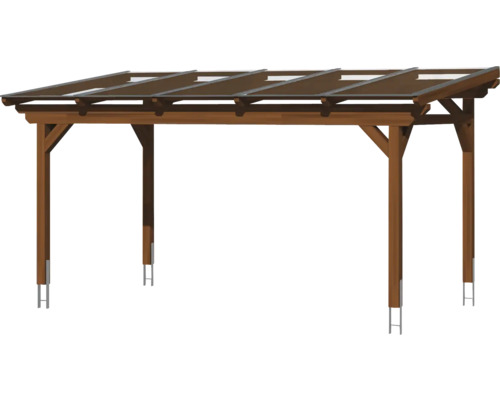 Holzcarport mit Flachdach