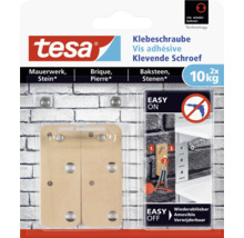 Tesa Klebeschraube für Mauerwerk und Stein, 2 Stück, mit einer Tragkraft von 10 Kilogramm