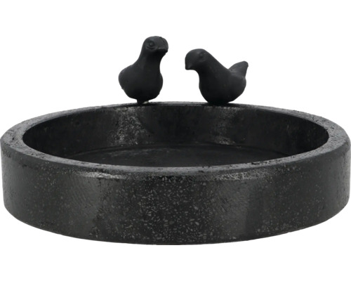 Vogeltränke Terrazzo Esschert’s Garden 30,1 x 32,8 x 11,5 cm rund schwarz