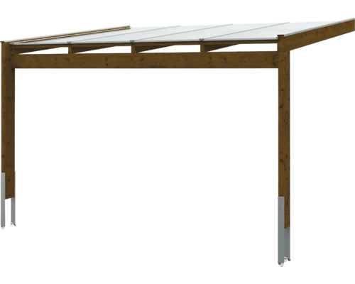 Carport aus Holz mit Metallsockel