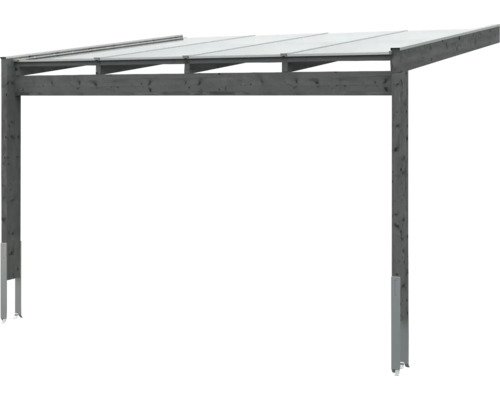 Carport aus Holz mit transparentem Dach