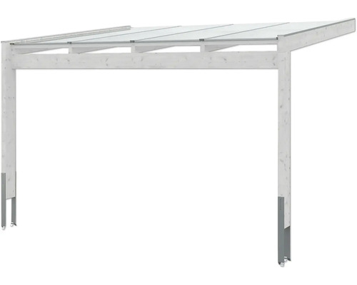 Holzcarport mit transparenter Bedachung