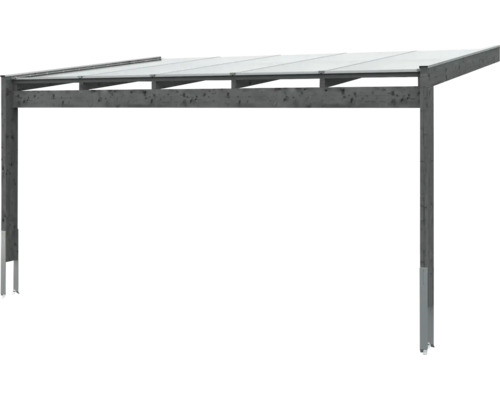 Holzcarport mit transparentem Dach
