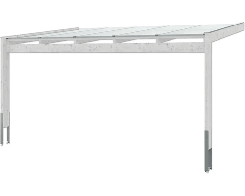 Holzcarport mit transparentem Dach