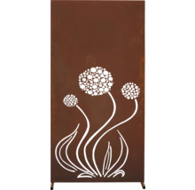 Dekorative Sichtschutzwand mit Blumenmuster für den Außenbereich