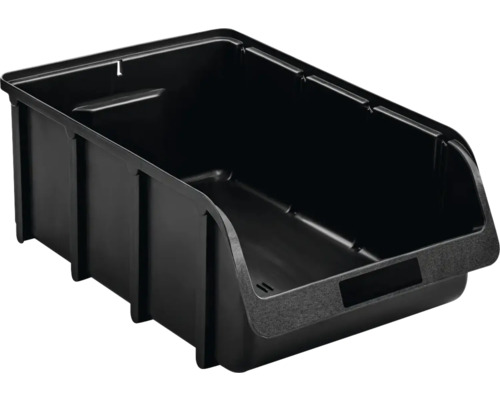 Sichtbox Hünersdorff Gr. 5 Kunststoff schwarz Schwarzer Lagerbehälter aus Kunststoff