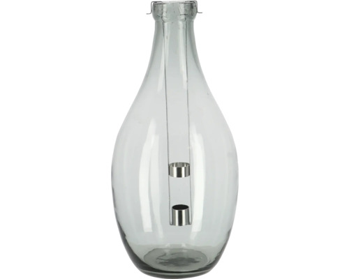 Flaschenwindlicht Esschert’s Garden S Ø 18,2 cm H 38,6 cm transparent Warmweiß Glasballon mit Gärröhrchenhalter