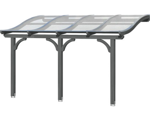 Überdachung aus Aluminium mit Polycarbonatplatten