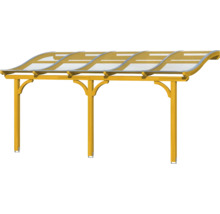 Holzcarport mit transparentem Dach