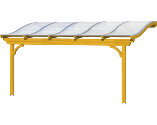 Holzcarport mit durchsichtigem Dach