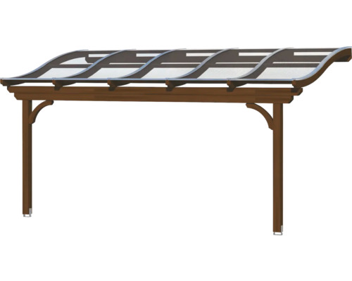 Holzcarport mit durchsichtigem Dach