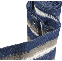 Rollo mit Wind- und Sichtschutz aus Kunststoffgewebe mit Ösen