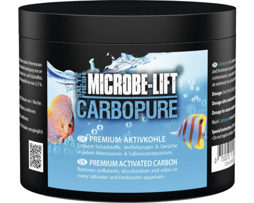 Aktivkohle MICROBE-LIFT Carbopure Premium Aktivkohle entfernt Schadstoffe, Verfärbungen und Gerüche für Süß- und Meerwasser 243 g