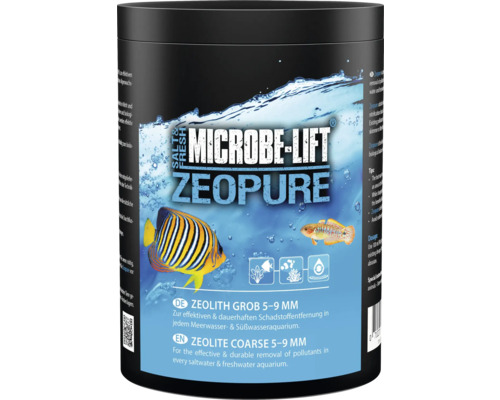 Filtersubstrat MICROBE-LIFT Zeopure Zeolith Grob 5 - 9 mm zur effektiven und dauerhaften Schadstoffentfernung für Süß- und Meerwasser 850 g