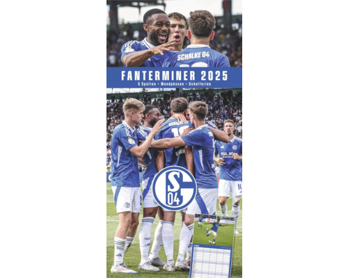 Familienplaner FC Schalke 04 5 Spalten 2025 22x45 cm