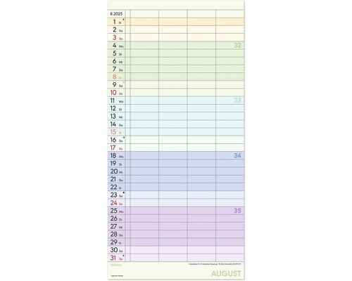 Kalenderblatt August