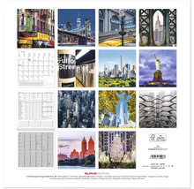 Wandkalender mit verschiedenen Ansichten von New York City